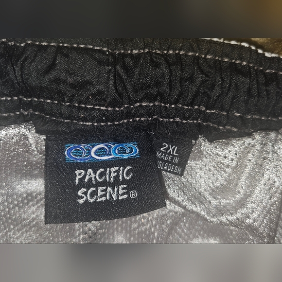 Pacific Scene Swim Trunks Shorts 2XL - Picture 3 of 5